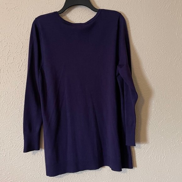 NWT Chico's Purple Tunic Sweater - Picture 5 of 5